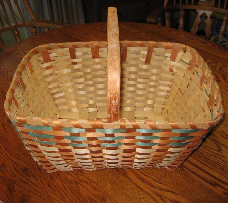 1930's Basket Splint Ash Wood Native American Indian Woven Basket - Antique Ethnographic