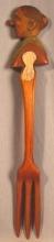 Hand Carved Wood Decorative Fork - Anri Hand Carved Wood Folk Art