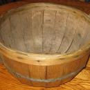 Rare 1/2 Bushel Oak GATHERING BASKET - Antique Field Harvest Basket