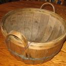 Rare 1/2 Bushel Oak GATHERING BASKET - Antique Field Harvest Basket