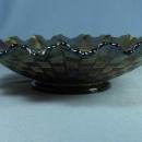 Northwood CARNIVAL GLASS Grape and Cable Amethyst Carnival Glass Shallow PIECRUST Rim Bowl