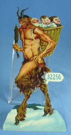 BLACK PETER ~ Christmas Die Cut of Devil Satan - paper scrap