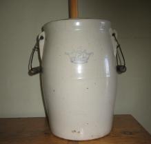 Western Stoneware 2 Gal BUTTER CHURN - Antique Crock Pottery