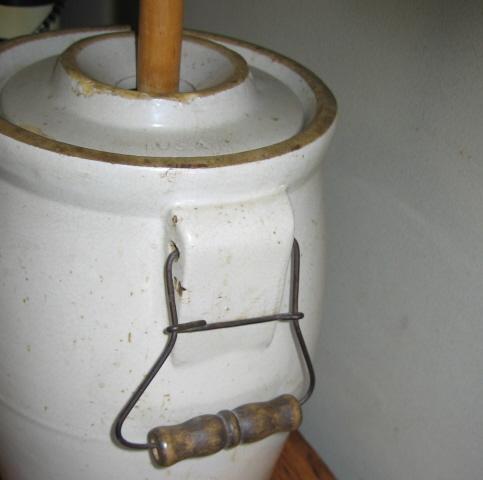 Western Stoneware 2 Gal BUTTER CHURN - Antique Crock Pottery