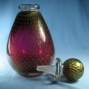 Seguso DECANTER Bottle Gold Foil Bullicante - Italian Art Glass