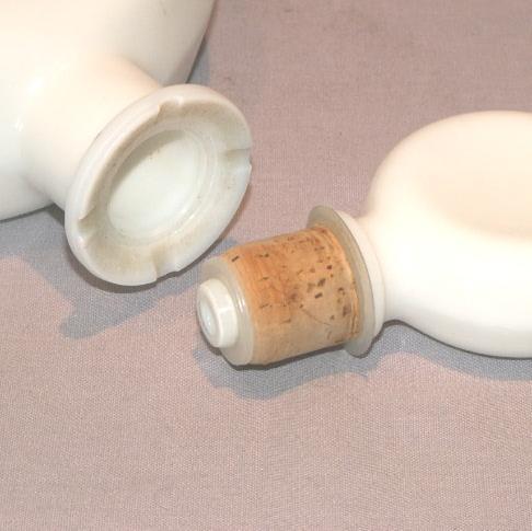 BOEING 747 Milk Glass Decanter Bottle - Advertising