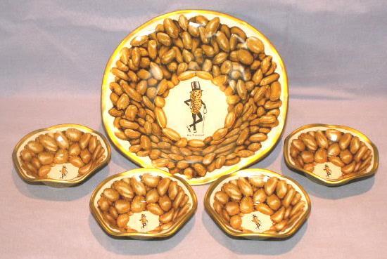 MR. PEANUT Peanut Bowl Set - Advertising