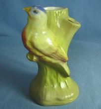 Czech BLUE BIRD Planter Vase - Vintage pottery