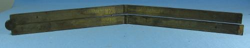 STANLEY No 68 Folding Rule 24 inch Brass Ruler Tool
