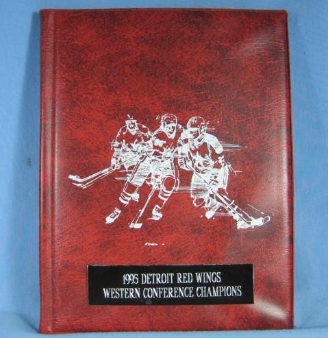 1995 Detroit Red Wings TRADING CARD Album ~ Western Conference Champions TRADE CARD Album - Vintage Sporting