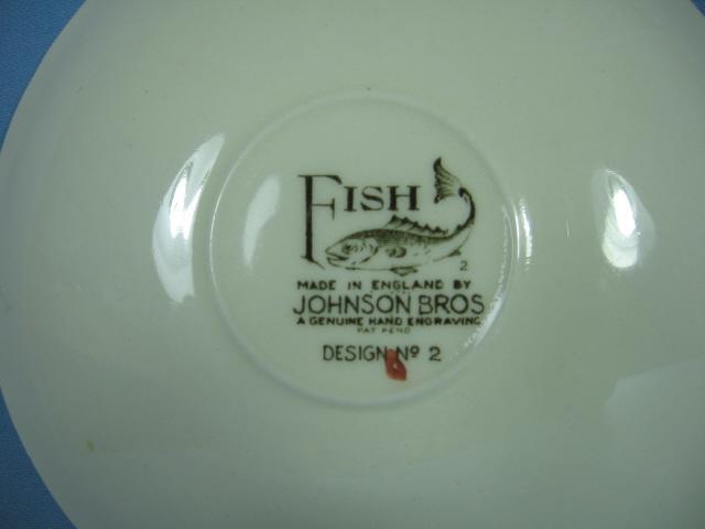 Johnson Brothers FISH Cup and Saucer Porcelain Antique Pottery