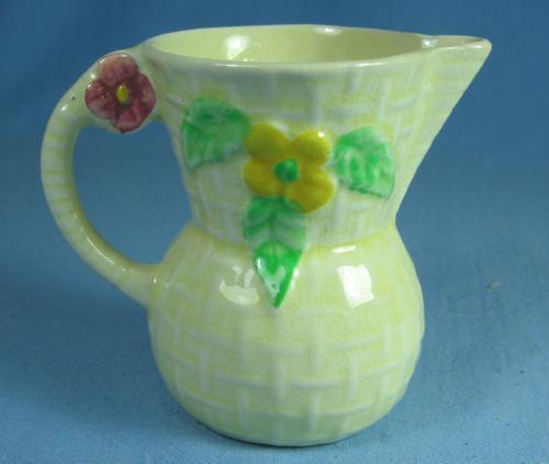 Wade Heath BASKET WEAVE Art Pottery Pitcher