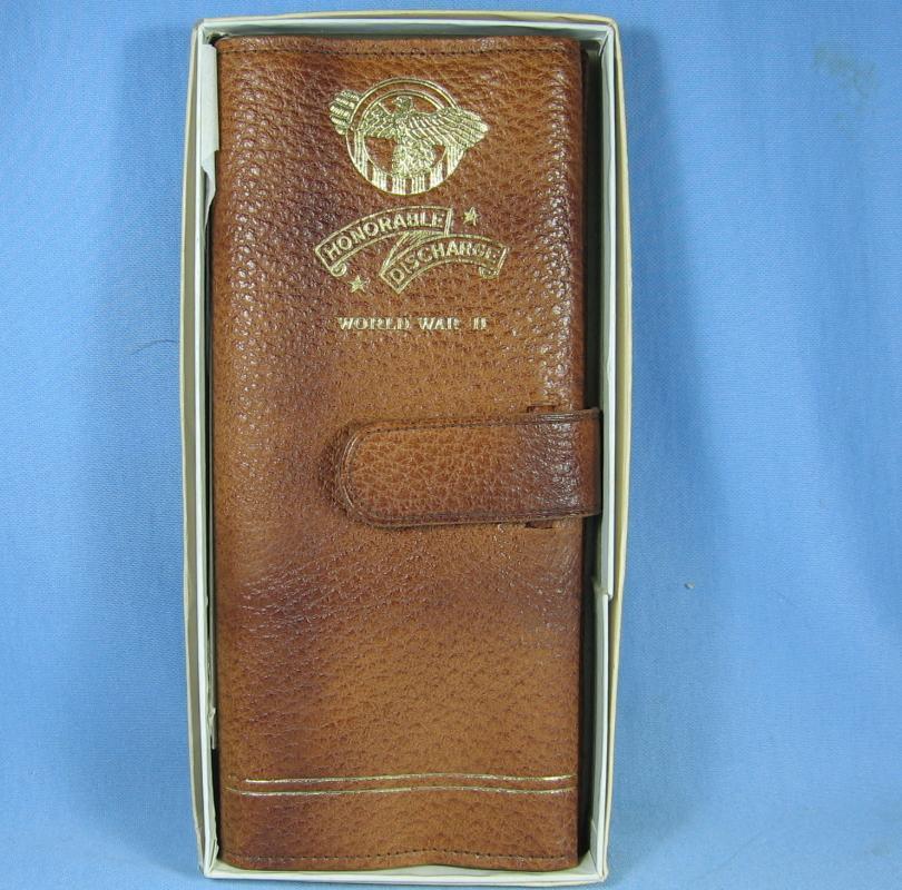WWII Genuine Leather Discharge & Service Record Folder