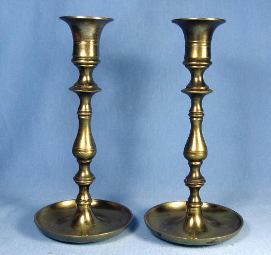 Brass Candlestick - Tall Matching Pair - metalware
