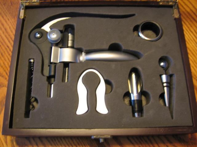 Vintage Connoisseur Corkscrew BARWARE 6pc Set w/CASE