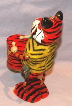MARX Mechanical FUNNY TIGER Wind up Toy in Original Box