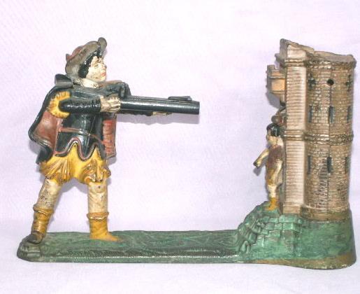 WILLLIAM TELL Cast Iron Mechanical Bank - Toys