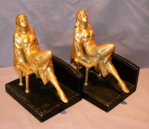 Cast Metal JEAN HARLOW Bookends - Metalware