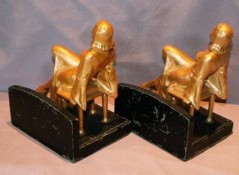 Cast Metal JEAN HARLOW Bookends - Metalware
