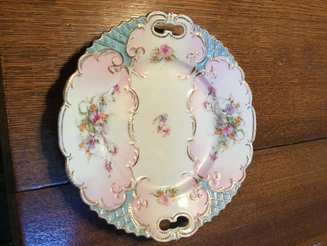 Germany RS Open Handled Server - Porcelain-Pottery