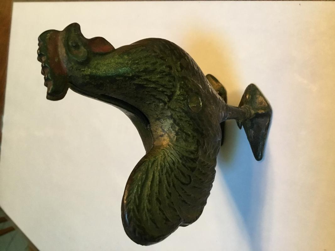 Rooster Bank Cast Iron Figureal