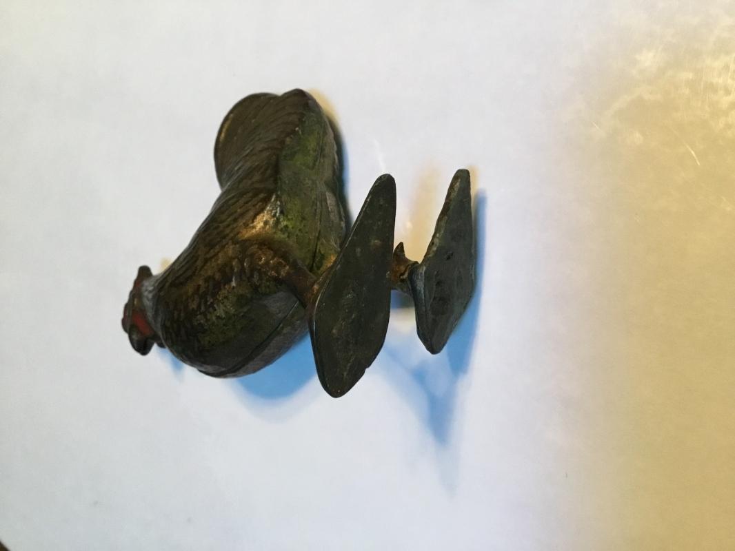Rooster Bank Cast Iron Figureal