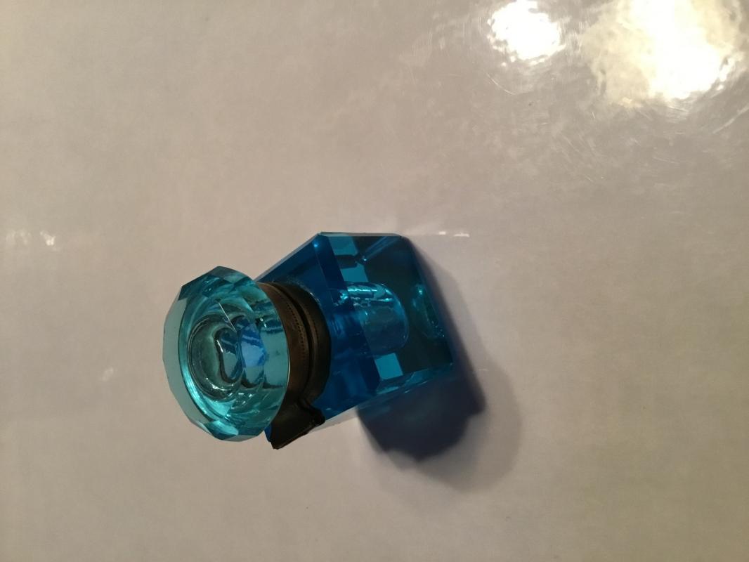 Blue Glass Inkwell - Glass