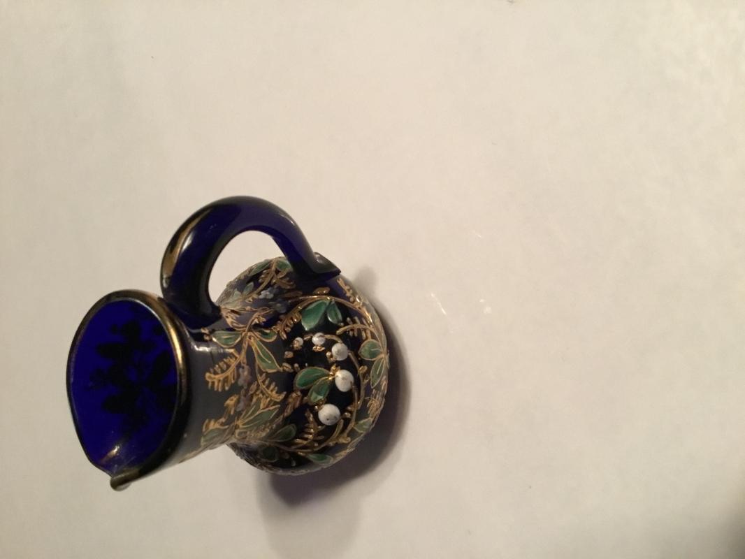 MOSER Enameled Cobalt Mini Creamer - Glass