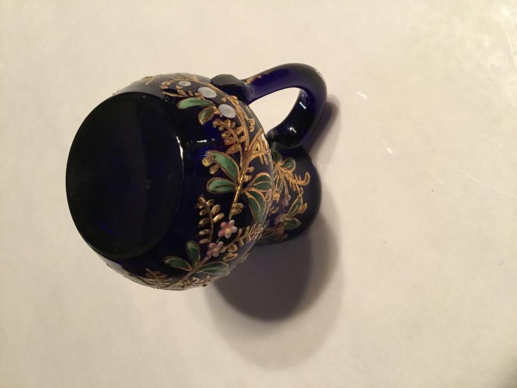 MOSER Enameled Cobalt Mini Creamer - Glass