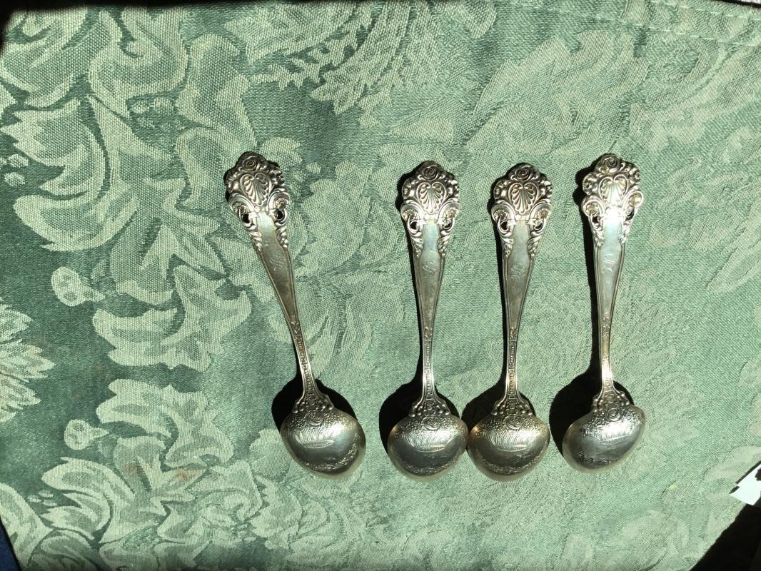 4 Sterling SilverTOWLE COLONIAL Teaspoons 1895