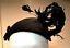 Vintage 40's Ladies Wool Felt Cocktail Crescent Moon Hat FEATHERS BANDEAU - Clothing