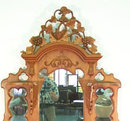 Victorian Pierced Crest Etagere Carved Grapes Marble