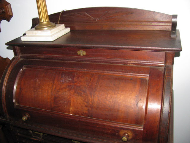 Walnut Cylinder Desk with Gallery