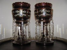 Ruby Mantel Lustres - Pair