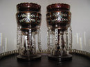 Ruby Mantel Lustres - Pair