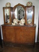 Burled Walnut China Buffet Sideboard