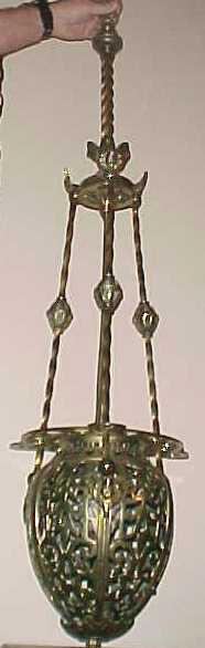 1880s Huge Victorian Hall Light Fixture - Gas