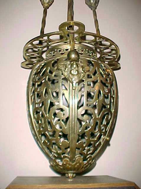 1880s Huge Victorian Hall Light Fixture - Gas