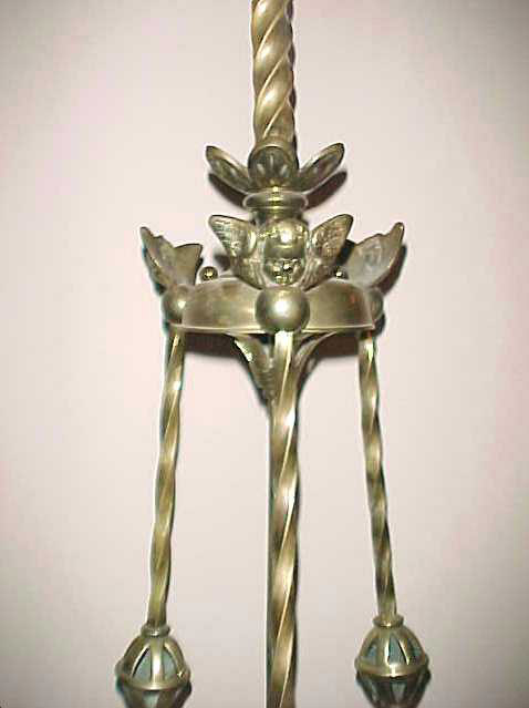 1880s Huge Victorian Hall Light Fixture - Gas