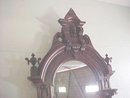 Walnut Renaissance Marble Top Credenza - Ladies Head