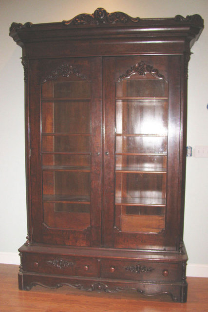 Great Walnut Victorian Bookcase