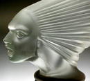VINTAGE GLASS HOOD ORNAMENT CAR MASCOT VICTOIRE