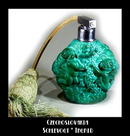 CZECH MALACHITE COLOR GLASS ATOMIZER 1930's