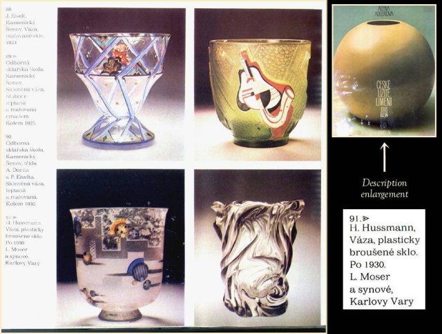 CZECH ART DECO ENGRAVED CRYSTAL FIGURAL FEMALE VASE