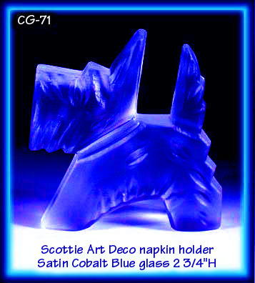 4 CZECH FIGURAL BLACK SCOTTIE NAPKIN HOLDER