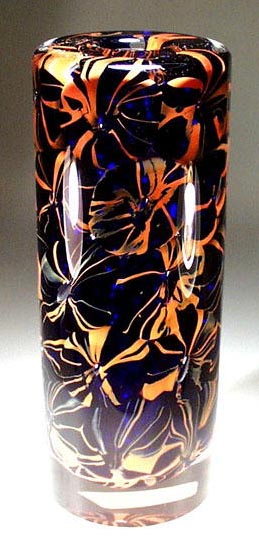 CZECH DESIGNER STUDIO GLASS PAPERWEIGHT VASE