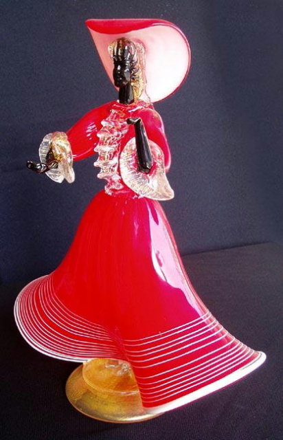 50's VENETIAN GLASS BLACKAMOORE FIGURE