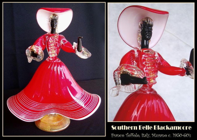 50's VENETIAN GLASS BLACKAMOORE FIGURE