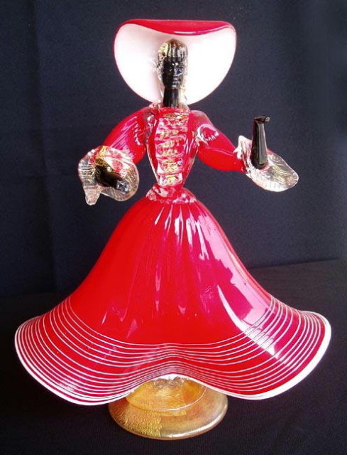 50's VENETIAN GLASS BLACKAMOORE FIGURE