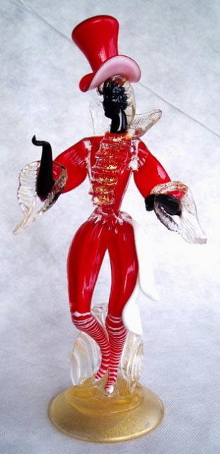 50's VENETIAN GLASS BLACKAMOORE DANCER F. TOFFOLO